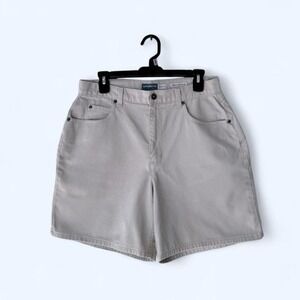 Liz Claiborne Classic Fit Beige Cotton Shorts‎ Women Size 12